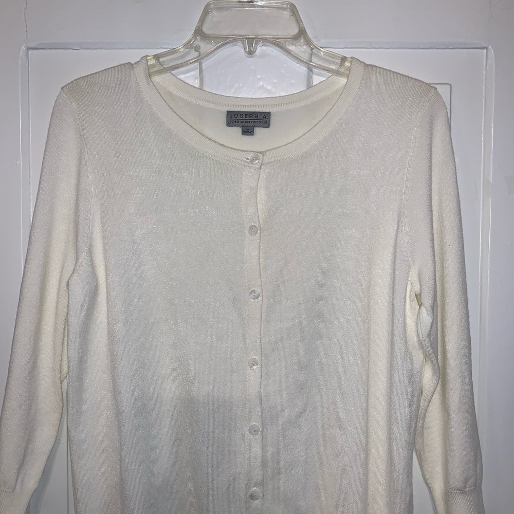 Joseph Allen Cream Button Front Cardigan-Nwot - image 4